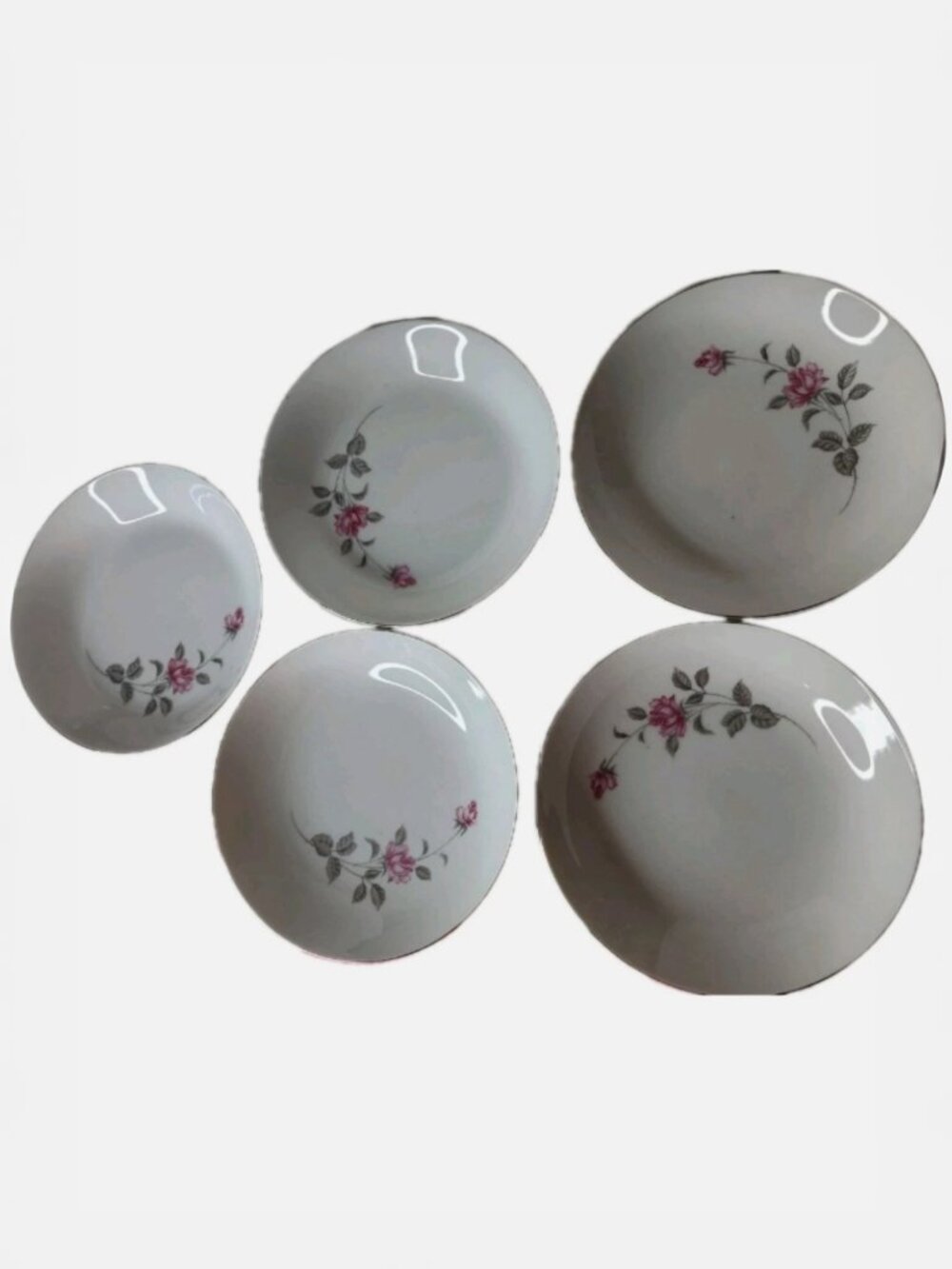 Lot 5 Lennold Enchanted Rose Coupe Soup Bowls 1583 Discontinued 7.5